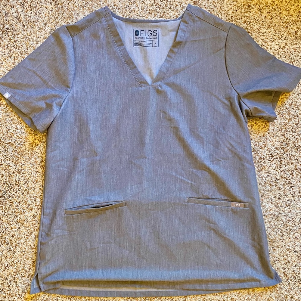 Figs Casma 3-Pocket Scrub Top - Large